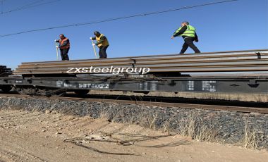 50 tons GB 60kg steel rail track sent to Malaysia