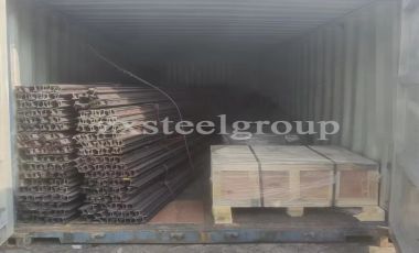 18lbs steel rail with fish plate, bolts and nuts exported to south American