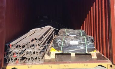 ZongXiang export a batch of 50kg rail and accessories to Malaysia