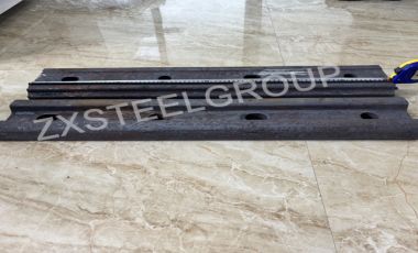 ZongXiang export 500 pieces 4 holes p65 rail fishplate to Mongolia